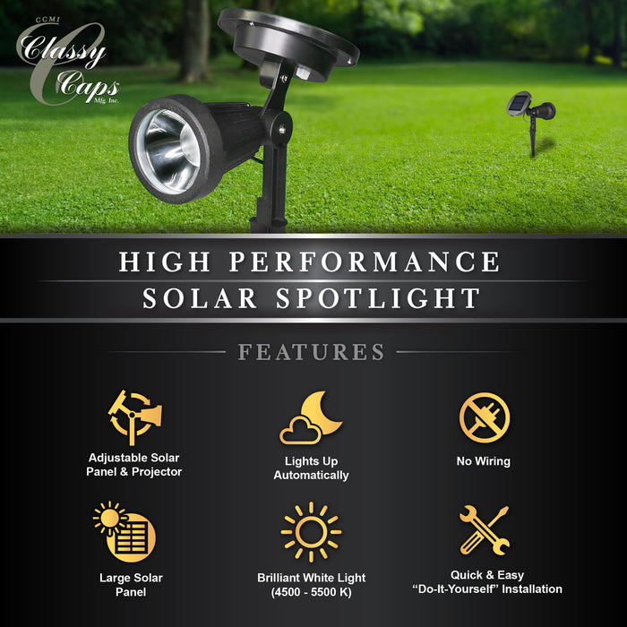 Classy Caps High Performance Solar Spotlight PL427