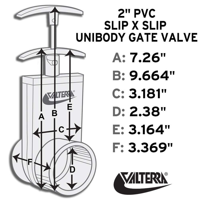 Valterra - V-2201X - 2" Unibody Slip x Slip w/ Gate Keeper PVC White