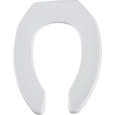 Bemis - 1955CT - 000 Commercial Plastic Open Front Toilet Seat with STA-TITE Commercial Fastening System, Elongated, White