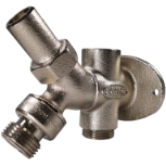 Prier - P-256NP.75 - P-256 Angle Sill Faucet for Exposed Piping - Vacuum Breaker - Vandalproof - 3/4" - Satin Nickel Plated