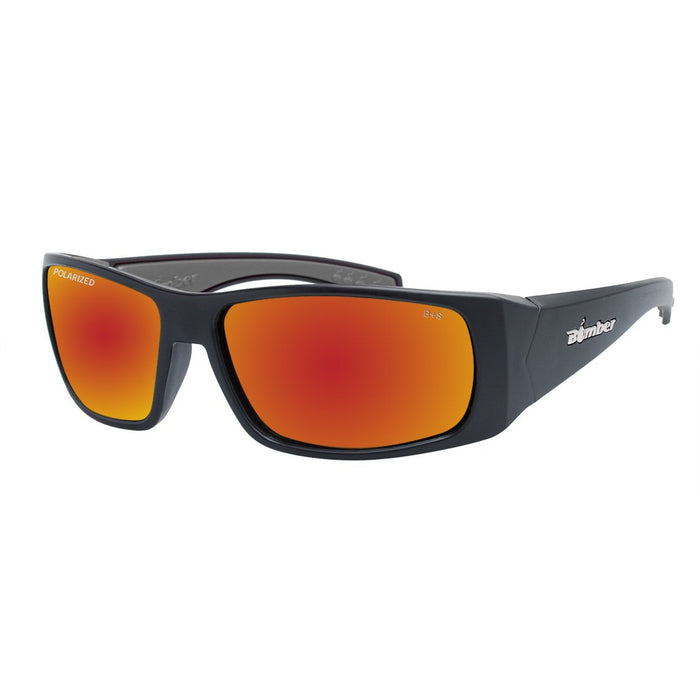 Bomber - PB111RM - PIPE-BOMB MATTE BLK FRM / RED MIRROR POLARIZED LENS / GRAY FOAM