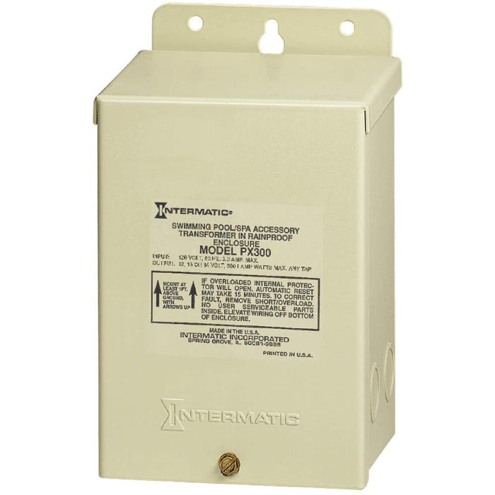 Intermatic - PX300 - 12V 300W Transformer with Automatic Circuit Breaker , Beige