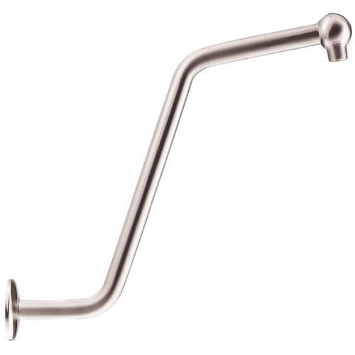 Danze - D481116BN - S-Shape Showerarm with Flange, 13-Inch, Brushed Nickel