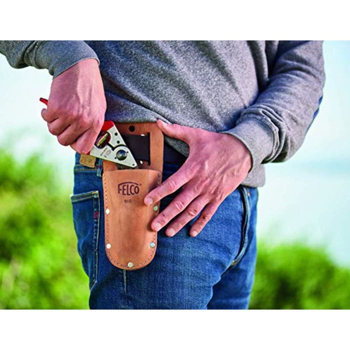 Felco - F2 - Professional pruning shears with leather clip or belt holster