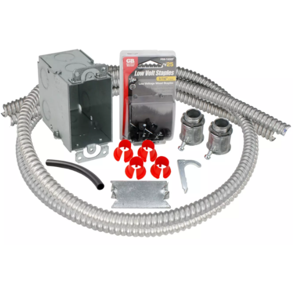 WarmlyYours FHE-ROUGH-IN-KIT-S3 Electrical Rough-in Kit Single Gang Box with Double Conduits