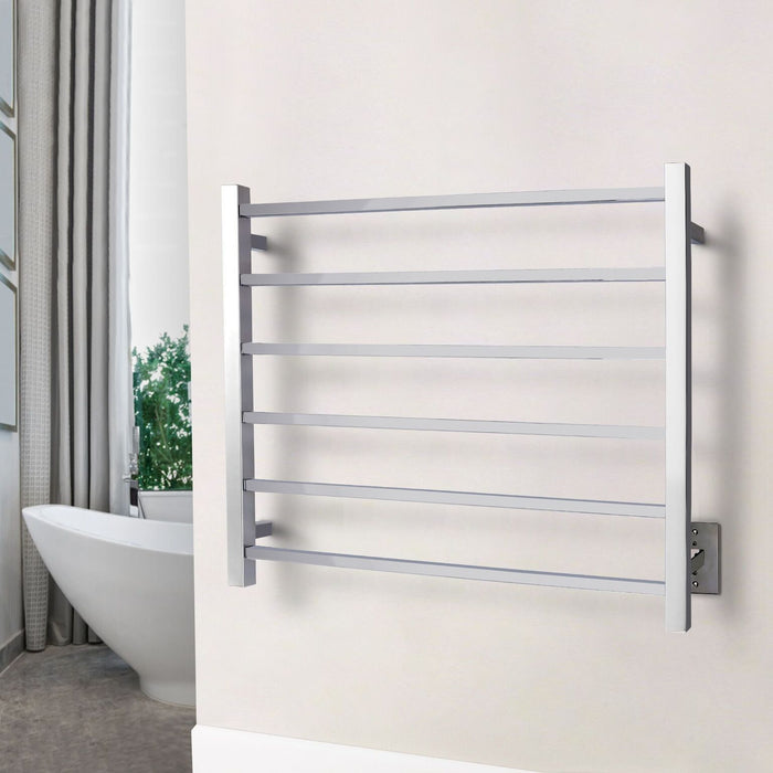 Warmly Yours - Elevate Tahoe 06 Towel Warmer, Polished, Hardwired, 6 bars