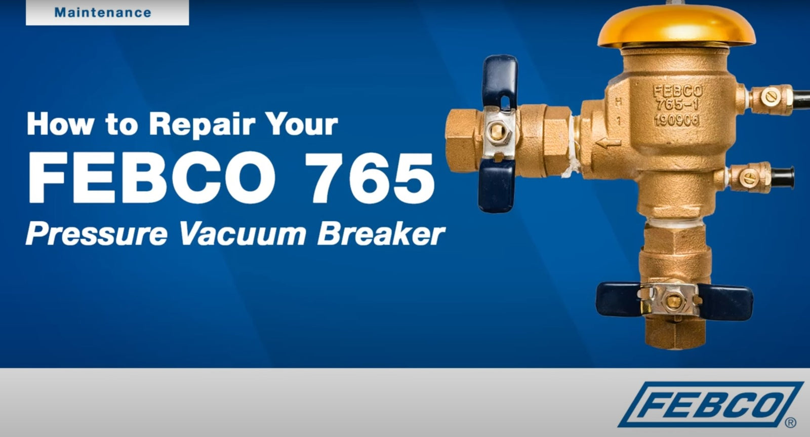 How to Repair Febco 765 PVB