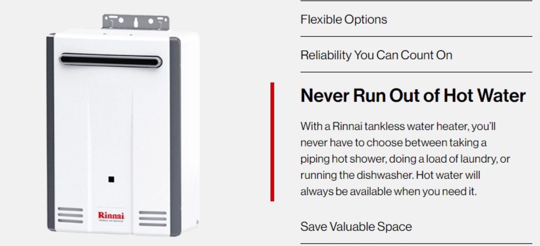The Rinnai V53DE Series of Tankless Water Heaters: Efficient and Compact Solution for Small Spaces