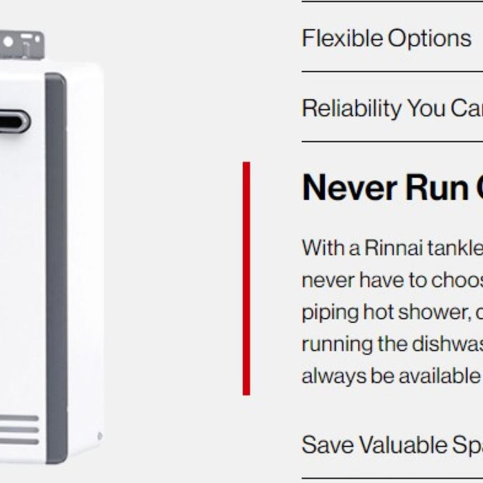 The Rinnai V53DE Series of Tankless Water Heaters: Efficient and Compact Solution for Small Spaces