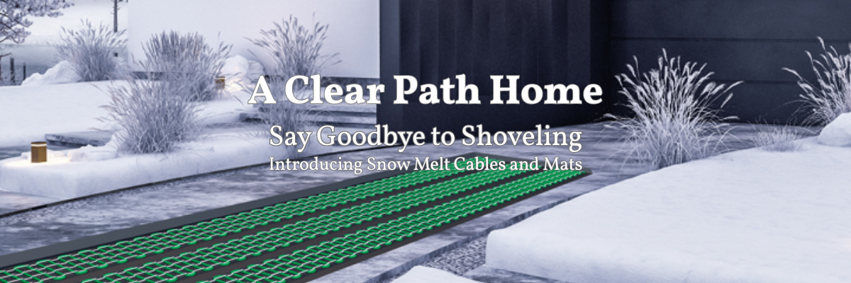 Snow Mat shown in a driveway cleared of snow