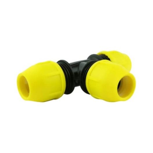 Home Flex - 18-401-005 - 1/2"  IPS Underground Yellow Poly Gas Pipe Tee