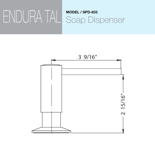 Houzer Endura Tal Soap Dispenser SPD-833-PC
