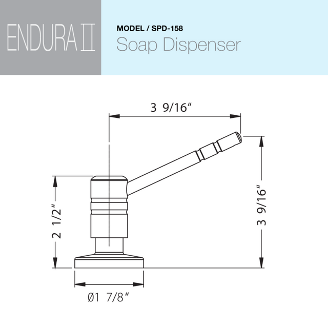 Houzer Endura II Soap Dispenser SPD-158-BN