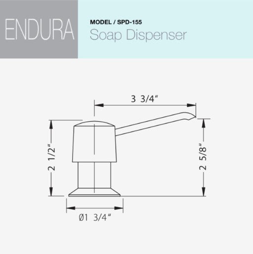 Houzer Endura Soap Dispenser SPD-155-OB