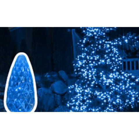 Seasonal Source C6 70L Blue LED Strand 4"