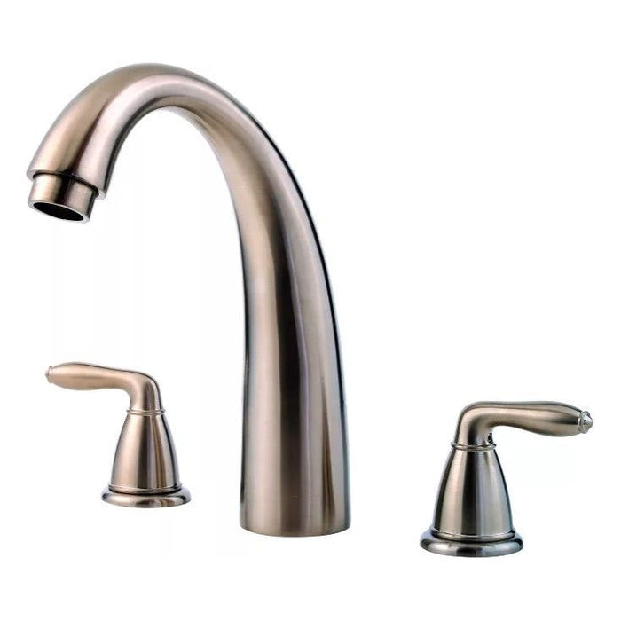 Pfister Serrano RT6-5SRK - Moldura para bañera romana completa con 2 asas, níquel cepillado