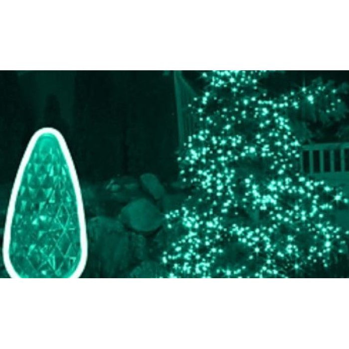 Seasonal Source - 206149R-B - C6 70L Teal LED Strand 4"