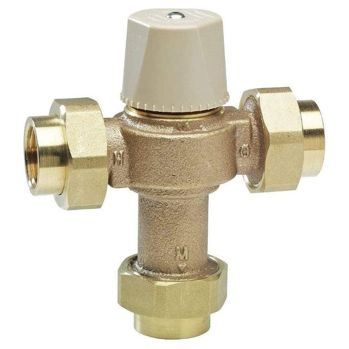 Watts - LFMMV-M1-UT - 3/4 Union Inlet Type Thermostatic Mixing Valve, No Lead Copper Silicon Alloy, 13 gpm 0559119