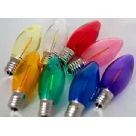 Seasonal Source - LED-C9-ORG-FIL - C9 LED Filament Orange Bulb 25 ea.