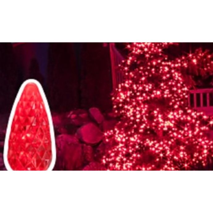 Seasonal Source - 20602R-B - C6 70L Red LED Strand 4"