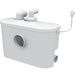 White toilet cistern with plumbing connections on a white background