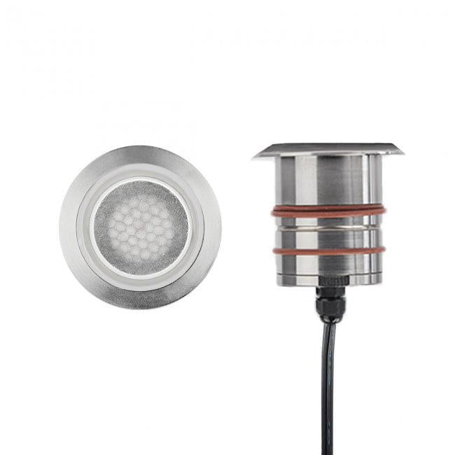 WAC Lighting - 2022-27SS - 2" LED INGROUND-2700K-SMALL RND LOUVER Stainless Steel