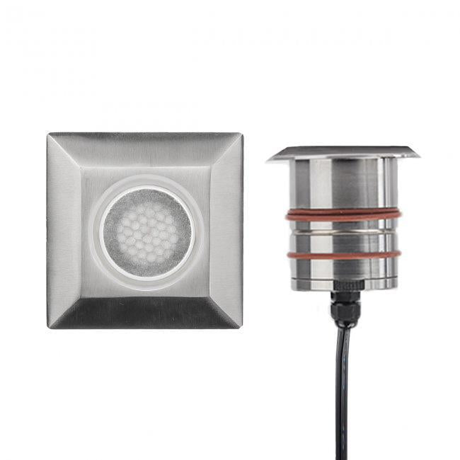 WAC Lighting 2052-27SS 2IN LED INGROUND-2700K-SQ LOUVER Acero inoxidable 
