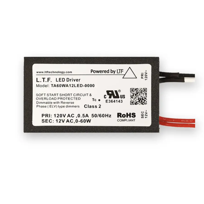 EmeryAllen EA-60W-EPS-LED Zero-Load 60W LED Transformer - 120V to 12V AC — EA-60W-EPS-LED