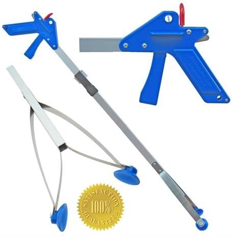 Arcmate 32" EZ Reacher Deluxe - Grabber Reacher with 5 lb. Pickup Capacity, 4.5" Wide Fingers, Locking Handle, Heat Resistant Silicone Tips - Grabber Tool