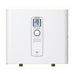 White water heater with digital display and control panel on a white background