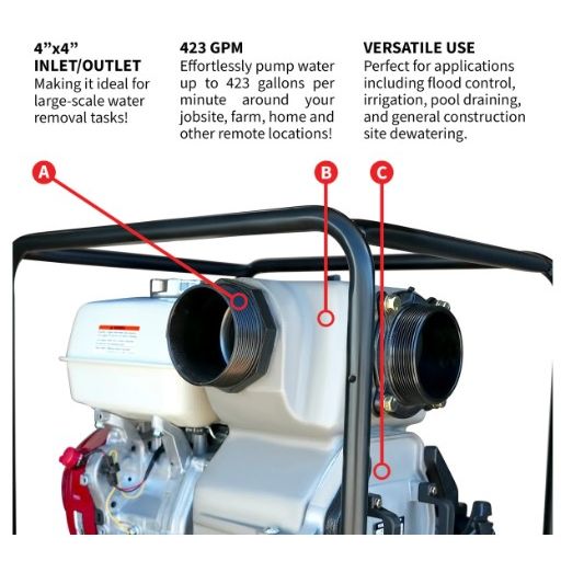 Tomahawk Power TW4H industrial full trash water pump product detail