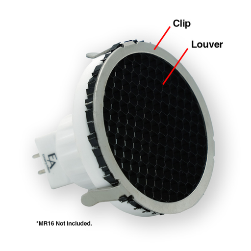 EmeryAllen EA-MR16-Louver Matte Black Aluminum MR16 Honeycomb Louver Only — EA-MR16-Louver