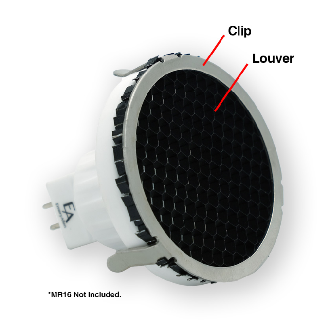 EmeryAllen EA-MR16-Louver Matte Black Aluminum MR16 Honeycomb Louver Only — EA-MR16-Louver