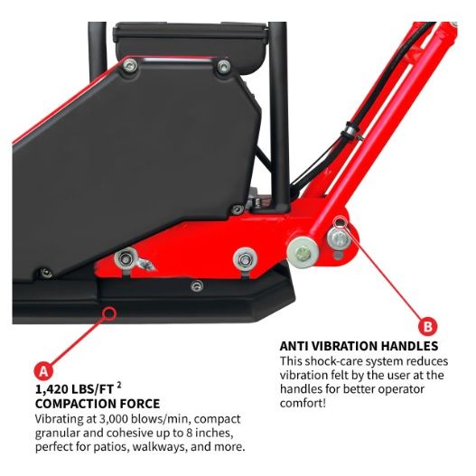 Tomahawk Power eJXPC50 electric compactor component and handle detail view