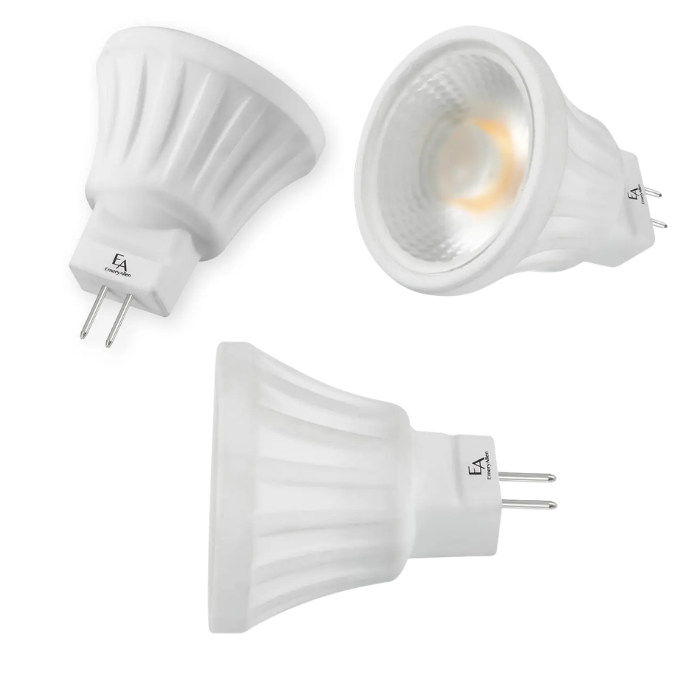 EmeryAllen 3W MR11 GU4 LED Replacement Lamp - 3000K, 60 degree - specifications and dimensions — EA-MR11-3.0W-60D-3090