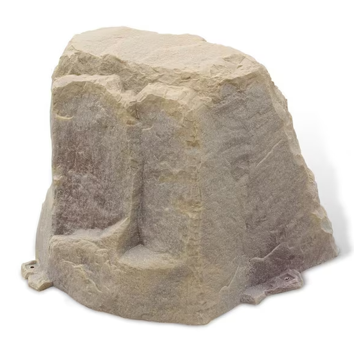 A realistic miniature rock prop with a textured, rough stone surface, shown on a plain white background.