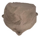 A textured gray stone or concrete decorative piece with a rough, craggy surface and small mounting holes on the sides and bottom, shown against a plain white background.