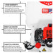 Tomahawk Power TPS25 backpack sprayer showing tank, engine, and foundation spray gun