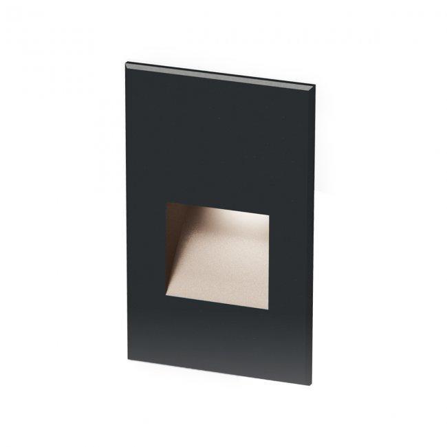 WAC Lighting Luz de paso LED rectangular negra, 3000K - 4021-30BK