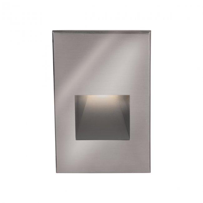WAC Lighting 4021-AMSS - Luz LED rectangular de acero inoxidable, color ámbar