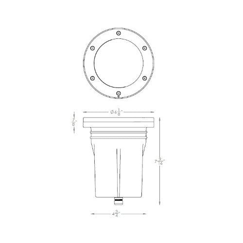 WAC LANDSCAPE 5033-30BBR GRAND INGROUND 12V 3000K BBR Bronze on Brass