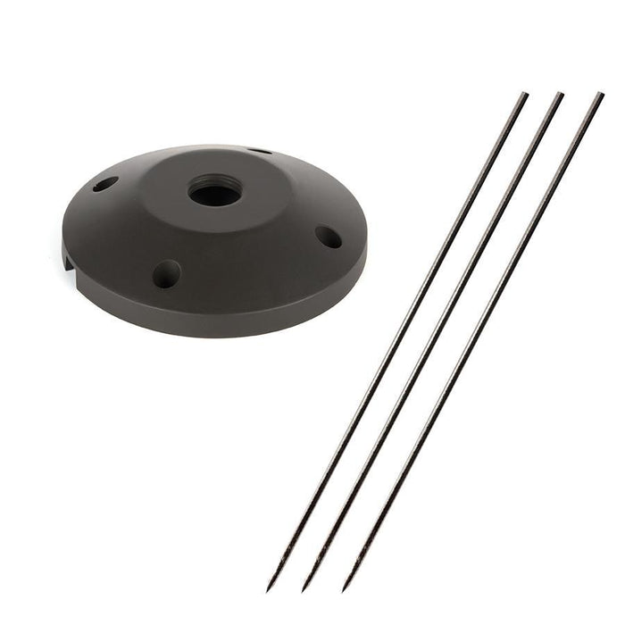 WAC Lighting Brida/estaca de montaje en superficie negra - 5000-SCP-BK