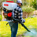 Tomahawk Power eTGS30 battery backpack spreader with hopper, shoulder harness, and spreader controls