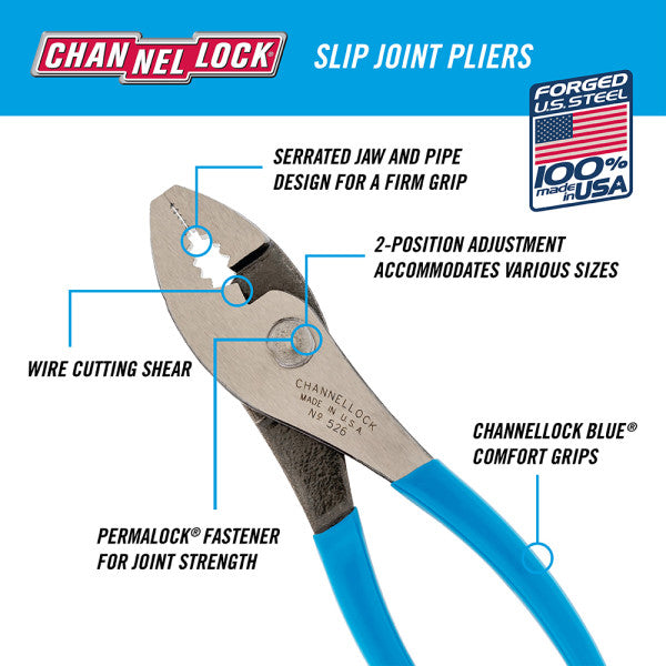 Channellock 526 6-INCH SLIP JOINT PLIERS