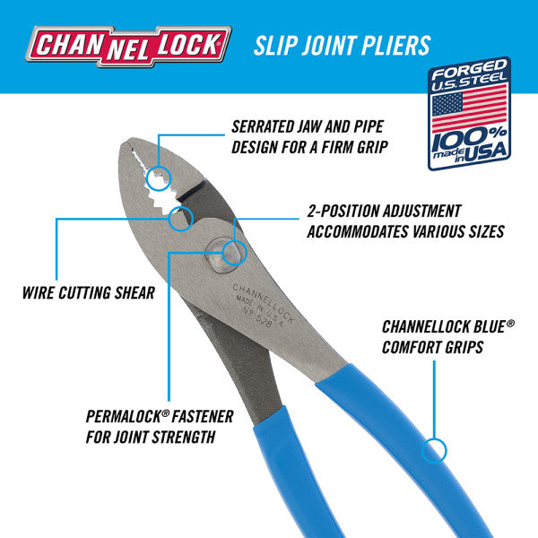 Channellock 528 8-INCH SLIP JOINT PLIERS