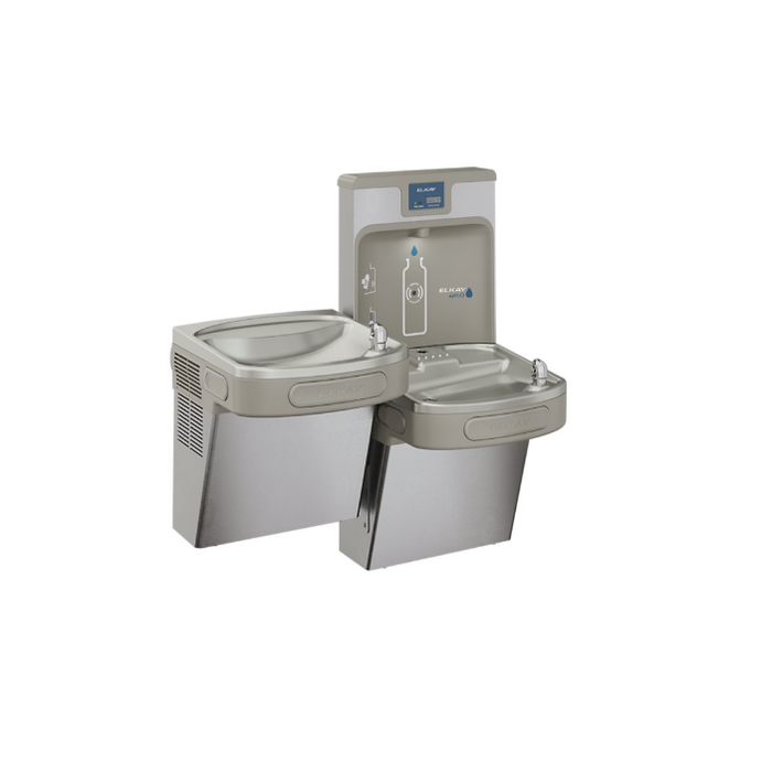 ezH2O Bottle Filling Station with Versatile Bi-Level ADA Cooler Filtered Refrigerated Stainless