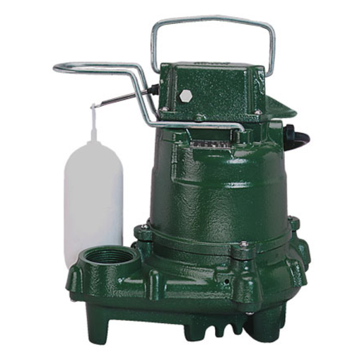 Green industrial pump with a white container on a white background