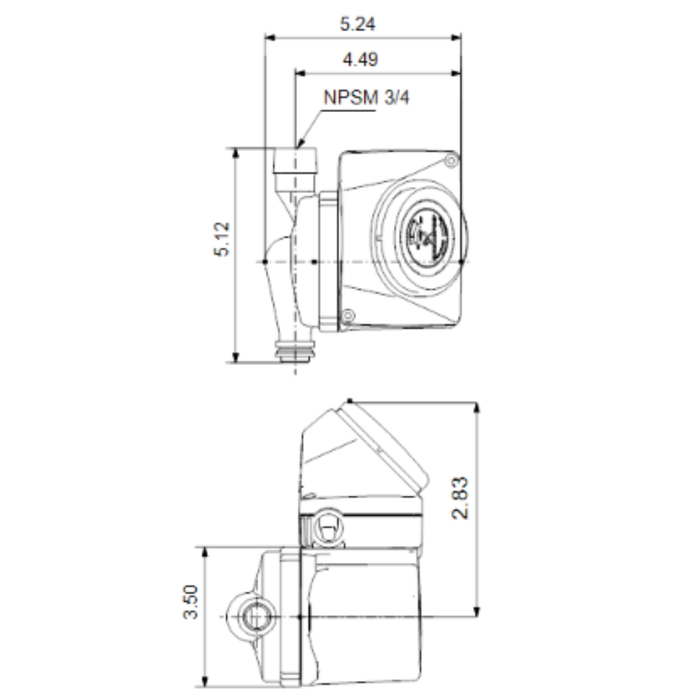 Grundfos UP 15-10 SU7PTLC-1 —  595916 Comfort System Hot Water Recirculation Pump