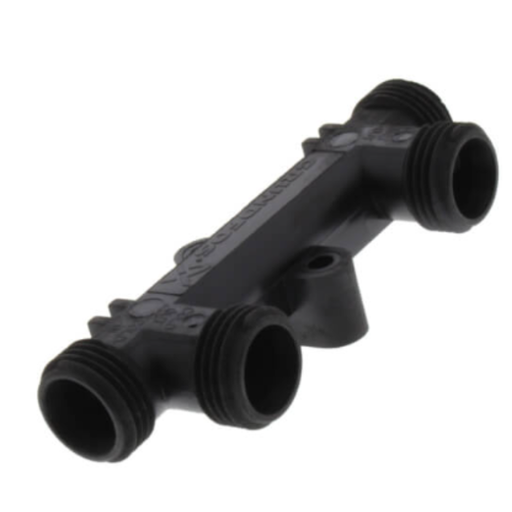 595926 black valve on white background