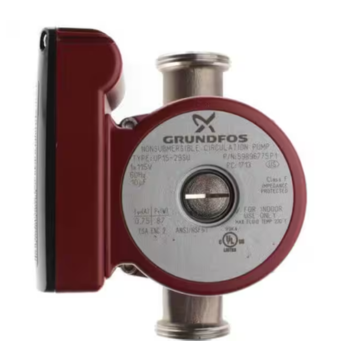 Grundfos pump on a white background